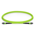 SFPS 2m (7ft) MTP® Jumper, MTP®-12 UPC (Female) to MTP®-12 UPC (Female), 12 Fibers, Multimode (OM5), Plenum (OFNP), 0.35dB Max, Type B, Lime Green SFPS
