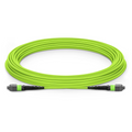 SFPS 10m (33ft) MTP® Jumper, MTP®-12 UPC (Female) to MTP®-12 UPC (Female), 12 Fibers, Multimode (OM5), Plenum (OFNP), 0.35dB Max, Type B, Lime Green SFPS