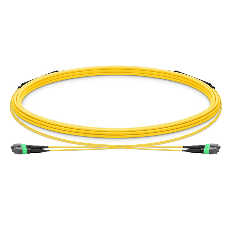 SFPS 5m (16ft) MTP® Trunk Cable, MTP®-12 APC (Female) to MTP®-12 APC (Female), 24 Fibers, Single Mode (OS2), Plenum (OFNP), 0.35dB Max, Type B, Double Jacket, Yellow SFPS