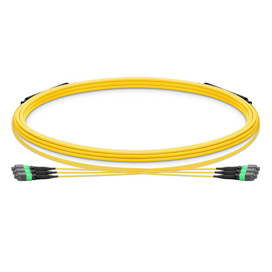 SFPS 5m (16ft) MTP® Trunk Cable, MTP®-12 APC (Female) to MTP®-12 APC (Female), 36 Fibers, Single Mode (OS2), Plenum (OFNP), 0.35dB Max, Type B, Double Jacket, Yellow SFPS