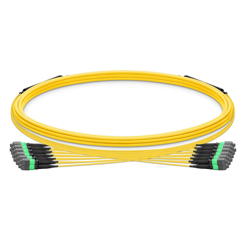 SFPS 5m (16ft) MTP® Trunk Cable, MTP®-12 APC (Female) to MTP®-12 APC (Female), 144 Fibers, Single Mode (OS2), Plenum (OFNP), 0.35dB Max, Type B, Double Jacket, Yellow SFPS