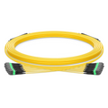 SFPS 10m (33ft) MTP® Trunk Cable, MTP®-12 APC (Female) to MTP®-12 APC (Female), 144 Fibers, Single Mode (OS2), Plenum (OFNP), 0.35dB Max, Type B, Double Jacket, Yellow SFPS
