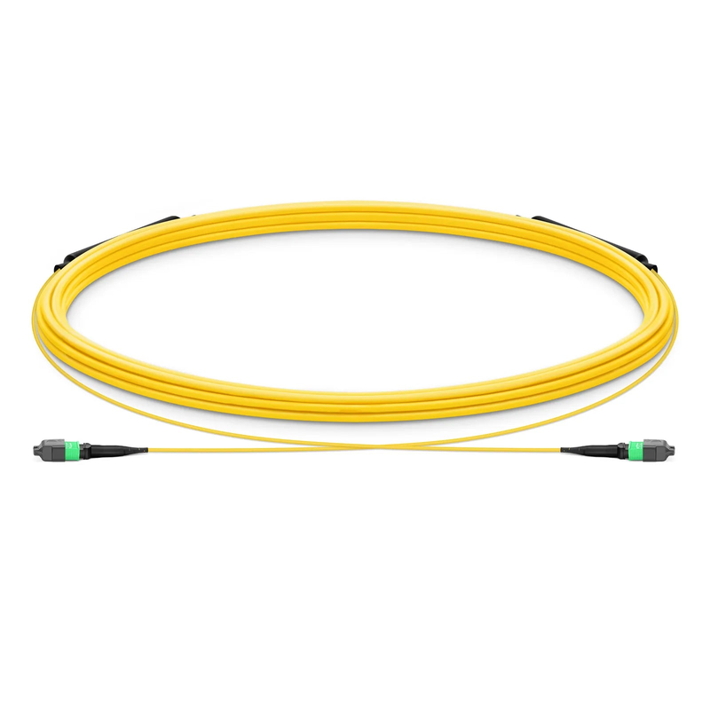 SFPS 5m (16ft) MTP® Trunk Cable, MTP®-12 APC (Female) to MTP®-12 APC (Female), 12 Fibers, Single Mode (OS2), Plenum (OFNP), 0.35dB Max, Type B, Double Jacket, Yellow SFPS