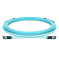 SFPS 30m (98ft) MTP® Trunk Cable, MTP®-12 UPC (Female) to MTP®-12 UPC (Female), 36 Fibers, Multimode (OM3), Plenum (OFNP), 0.20dB Max, Type B, Double Jacket, Aqua SFPS