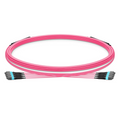 SFPS 5m (16ft) MTP® Trunk Cable, MTP®-12 UPC (Female) to MTP®-12 UPC (Female), 48 Fibers, Multimode (OM4), Plenum (OFNP), 0.20dB Max, Type B, Double Jacket, Magenta SFPS