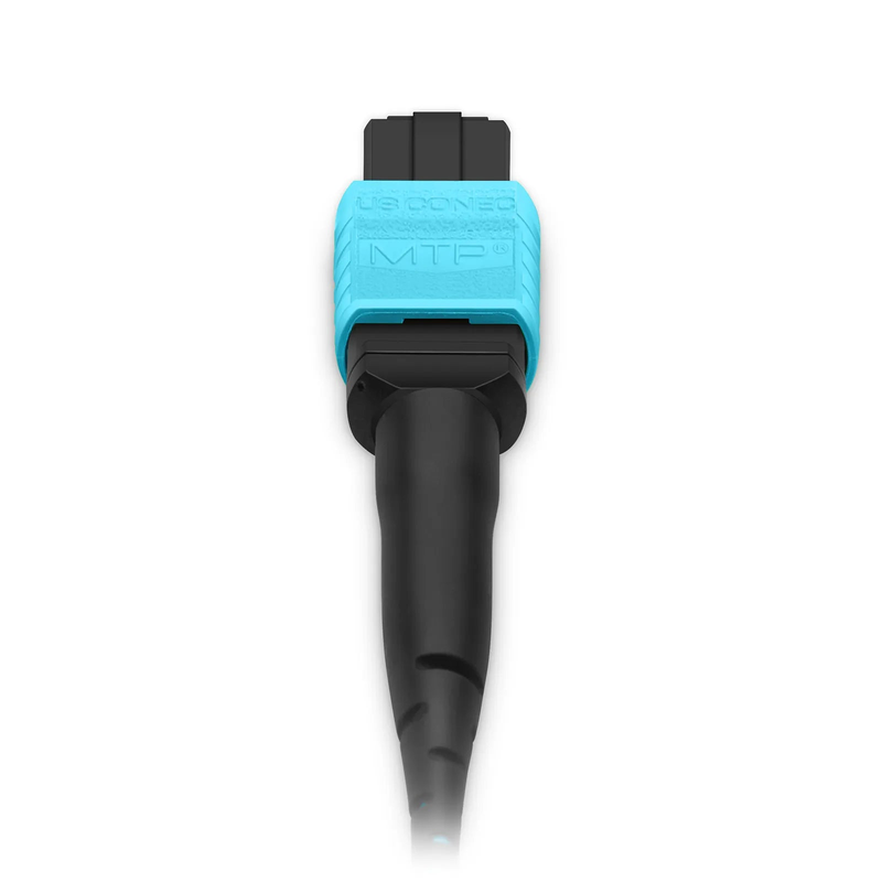 SFPS 30m (98ft) MTP® Trunk Cable, MTP®-12 UPC (Female) to MTP®-12 UPC (Female), 48 Fibers, Multimode (OM3), Plenum (OFNP), 0.20dB Max, Type B, Double Jacket, Aqua SFPS