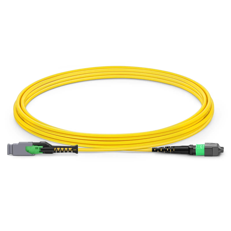 SFPS 3m (10ft) MMC Jumper, MMC-16 APC (Female) to MTP®-16 APC (Female), 16 Fibers, Single Mode (OS2), Plenum (OFNP), 0.35dB Max, Jumper Polarity, Yellow SFPS