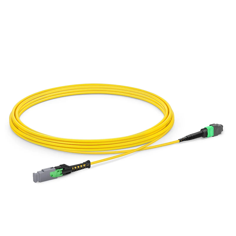 SFPS 3m (10ft) MMC Jumper, MMC-16 APC (Female) to MTP®-16 APC (Female), 16 Fibers, Single Mode (OS2), Plenum (OFNP), 0.35dB Max, Jumper Polarity, Yellow SFPS