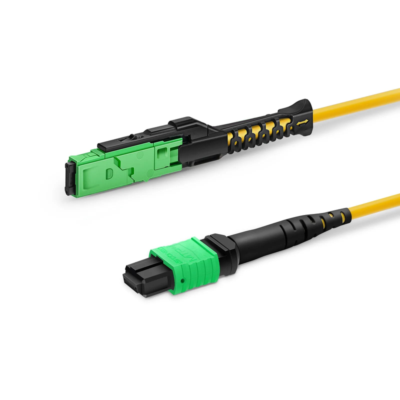 SFPS 3m (10ft) MMC Jumper, MMC-16 APC (Female) to MTP®-16 APC (Female), 16 Fibers, Single Mode (OS2), Plenum (OFNP), 0.35dB Max, Jumper Polarity, Yellow SFPS