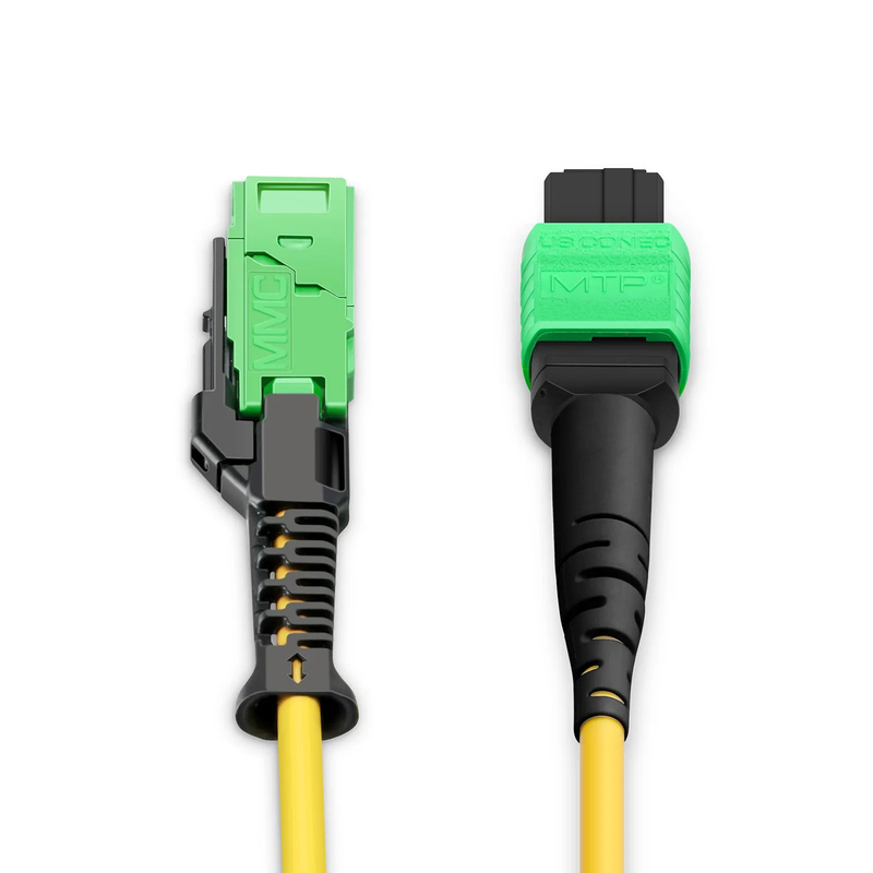 SFPS 3m (10ft) MMC Jumper, MMC-16 APC (Female) to MTP®-16 APC (Female), 16 Fibers, Single Mode (OS2), Plenum (OFNP), 0.35dB Max, Jumper Polarity, Yellow SFPS