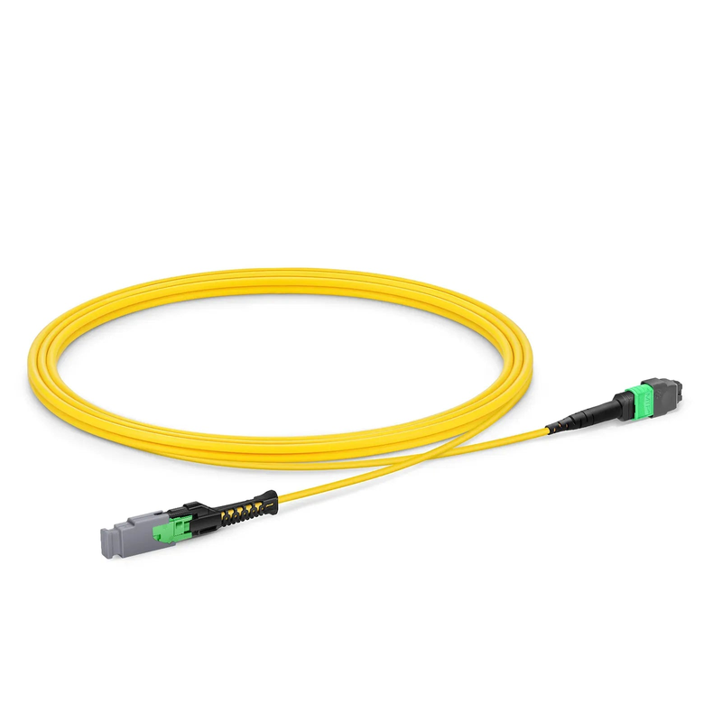 SFPS 2m (7ft) MMC Jumper, MMC-16 APC (Female) to MTP®-16 APC (Female), 16 Fibers, Single Mode (OS2), Plenum (OFNP), 0.35dB Max, Jumper Polarity, Yellow SFPS