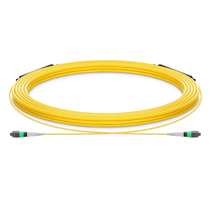 SFPS 30m (98ft) MTP® Trunk Cable, MTP®-8 APC (Male) to MTP®-8 APC (Male), 8 Fibers, Single Mode (OS2), Plenum (OFNP), 0.35dB Max, Type B, Double Jacket, Yellow SFPS