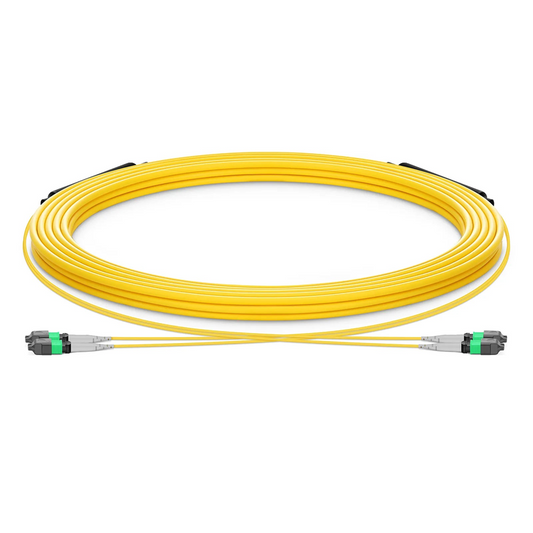 SFPS 30m (98ft) MTP® Trunk Cable, MTP®-8 APC (Male) to MTP®-8 APC (Male), 16 Fibers, Single Mode (OS2), Plenum (OFNP), 0.35dB Max, Type B, Double Jacket, Yellow SFPS