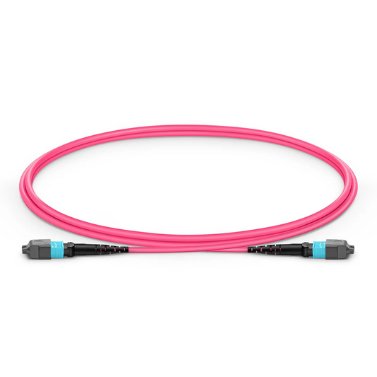 SFPS 1m (3ft) MTP® Jumper, MTP®-12 UPC (Female) to MTP®-12 UPC (Male), 12 Fibers, Multimode (OM4), Plenum (OFNP), 0.35dB Max, Type A, Magenta SFPS