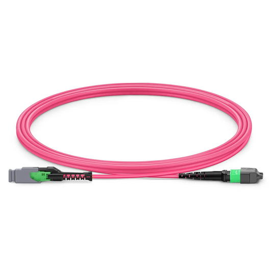 SFPS 2m (7ft) MMC Jumper, MMC-16 APC (Female) to MTP®-16 APC (Female), 16 Fibers, Multimode (OM4), Plenum (OFNP), 0.35dB Max, Jumper Polarity, Magenta SFPS