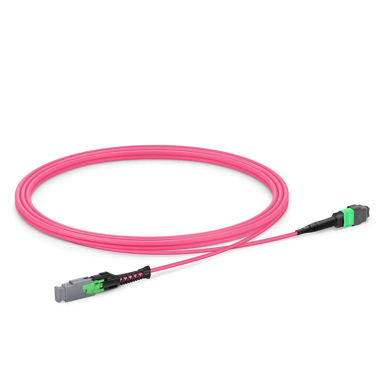 SFPS 2m (7ft) MMC Jumper, MMC-16 APC (Female) to MTP®-16 APC (Female), 16 Fibers, Multimode (OM4), Plenum (OFNP), 0.35dB Max, Jumper Polarity, Magenta SFPS
