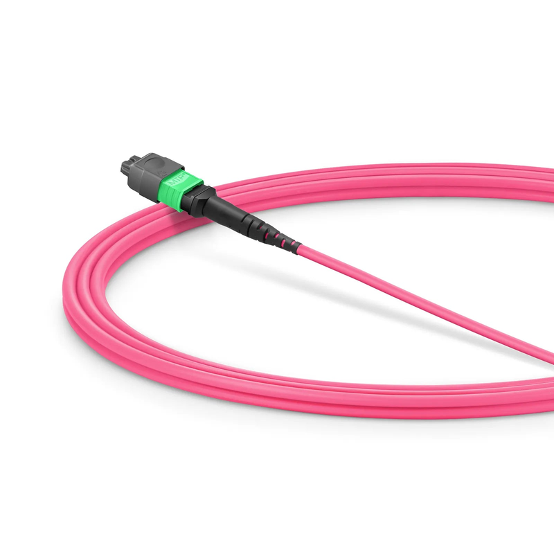 SFPS 2m (7ft) MMC Jumper, MMC-16 APC (Female) to MTP®-16 APC (Female), 16 Fibers, Multimode (OM4), Plenum (OFNP), 0.35dB Max, Jumper Polarity, Magenta SFPS