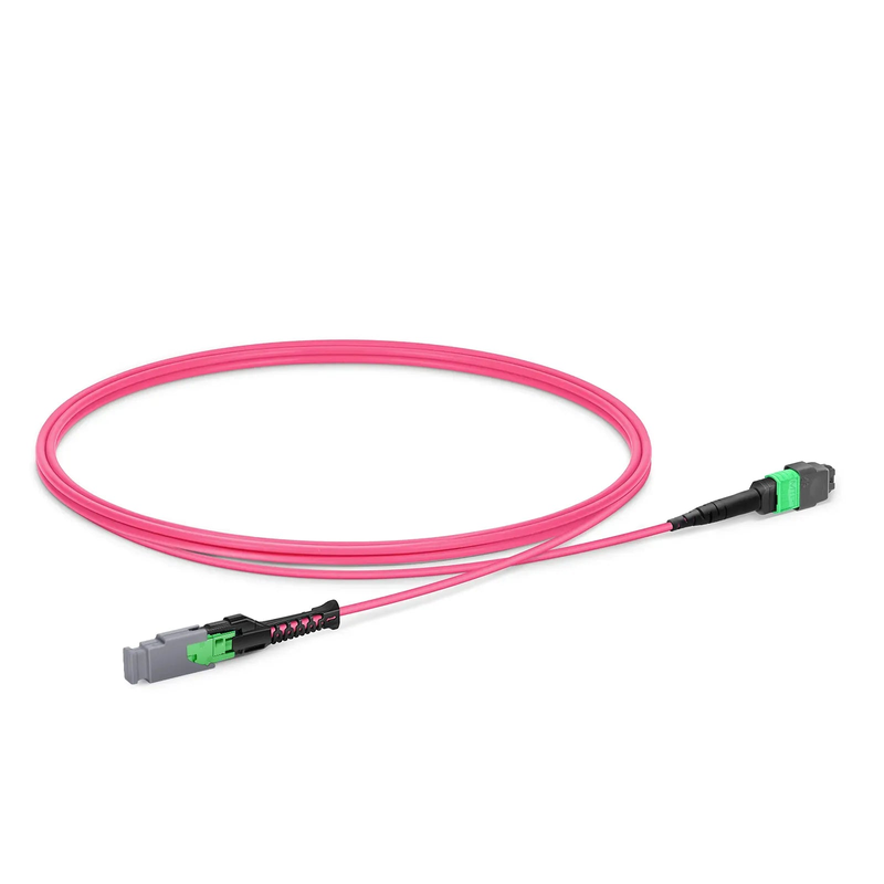 SFPS 1m (3ft) MMC Jumper, MMC-16 APC (Female) to MTP®-16 APC (Female), 16 Fibers, Multimode (OM4), Plenum (OFNP), 0.35dB Max, Jumper Polarity, Magenta SFPS