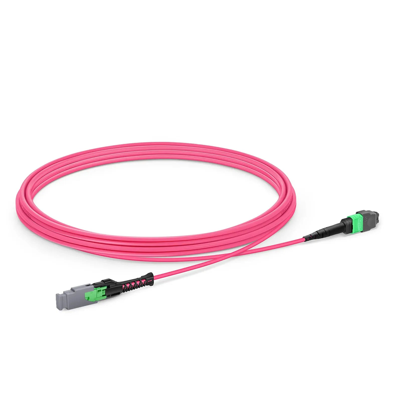 SFPS 3m (10ft) MMC Jumper, MMC-16 APC (Female) to MTP®-16 APC (Female), 16 Fibers, Multimode (OM4), Plenum (OFNP), 0.35dB Max, Jumper Polarity, Magenta SFPS