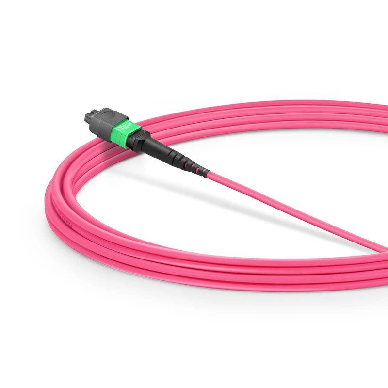 SFPS 3m (10ft) MMC Jumper, MMC-16 APC (Female) to MTP®-16 APC (Female), 16 Fibers, Multimode (OM4), Plenum (OFNP), 0.35dB Max, Jumper Polarity, Magenta SFPS