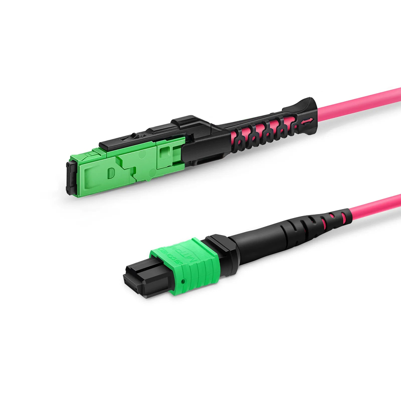SFPS 3m (10ft) MMC Jumper, MMC-16 APC (Female) to MTP®-16 APC (Female), 16 Fibers, Multimode (OM4), Plenum (OFNP), 0.35dB Max, Jumper Polarity, Magenta SFPS