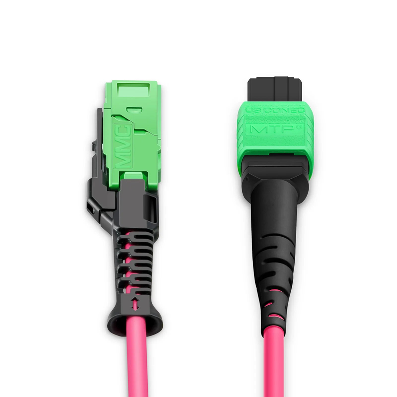 SFPS 3m (10ft) MMC Jumper, MMC-16 APC (Female) to MTP®-16 APC (Female), 16 Fibers, Multimode (OM4), Plenum (OFNP), 0.35dB Max, Jumper Polarity, Magenta SFPS