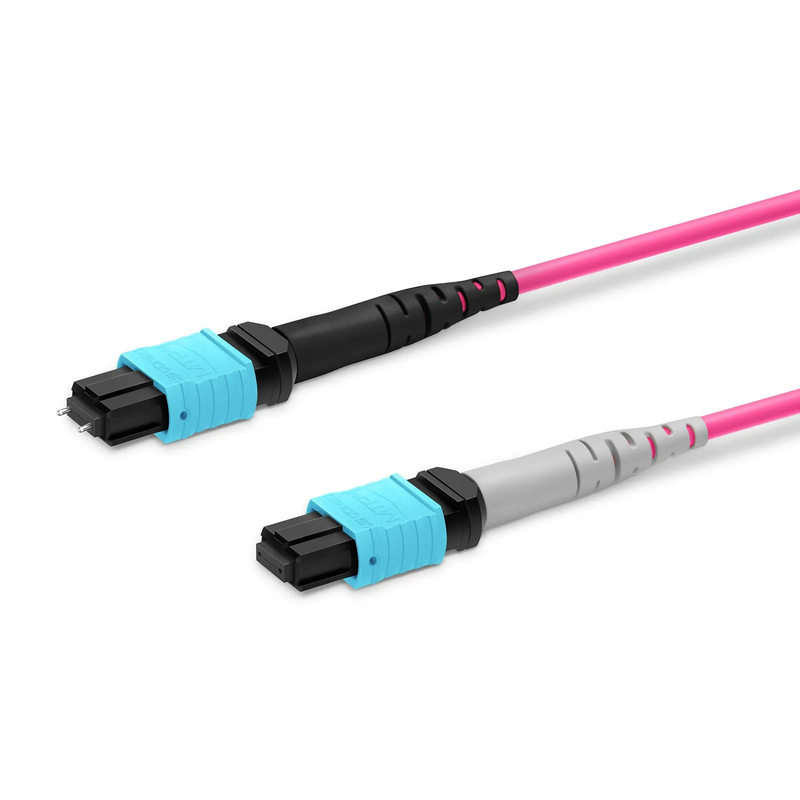 SFPS 3m (10ft) MTP® Breakout Cable, 2 x MTP®-12 UPC (Male) to 3 x MTP®-8 UPC (Female), 24 Fibers, Multimode (OM4), Plenum (OFNP), 0.35dB Max, Type A, Magenta SFPS