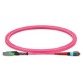 SFPS 2m (7ft) MMC Jumper, MMC-24 APC (Female) to MTP®-24 UPC (Female), 24 Fibers, Multimode (OM4), Plenum (OFNP), 0.35dB Max, Jumper Polarity, Magenta SFPS
