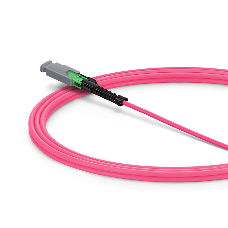 SFPS 2m (7ft) MMC Jumper, MMC-24 APC (Female) to MTP®-24 UPC (Female), 24 Fibers, Multimode (OM4), Plenum (OFNP), 0.35dB Max, Jumper Polarity, Magenta SFPS