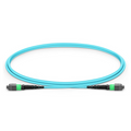 SFPS 1m (3ft) MTP® Jumper, MTP®-16 APC (Female) to MTP®-16 APC (Female), 16 Fibers, Multimode (OM3), Plenum (OFNP), 0.35dB Max, Crossover, Aqua SFPS