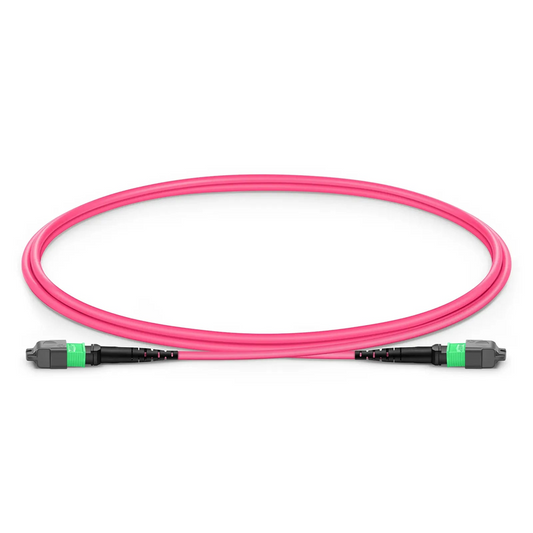 SFPS 1m (3ft) MTP® Jumper, MTP®-16 APC (Female) to MTP®-16 APC (Female), 16 Fibers, Multimode (OM4), Dual Rated (OFNR/LSZH), 0.35dB Max, Crossover, Magenta SFPS
