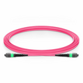 SFPS 3m (10ft) MTP® Jumper, MTP®-16 APC (Female) to MTP®-16 APC (Female), 16 Fibers, Multimode (OM4), Plenum (OFNP), 0.35dB Max, Crossover, Magenta SFPS