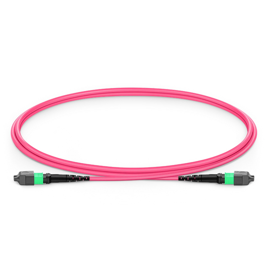 SFPS 1m (3ft) MTP® Jumper, MTP®-16 APC (Female) to MTP®-16 APC (Female), 16 Fibers, Multimode (OM4), Plenum (OFNP), 0.35dB Max, Crossover, Magenta SFPS