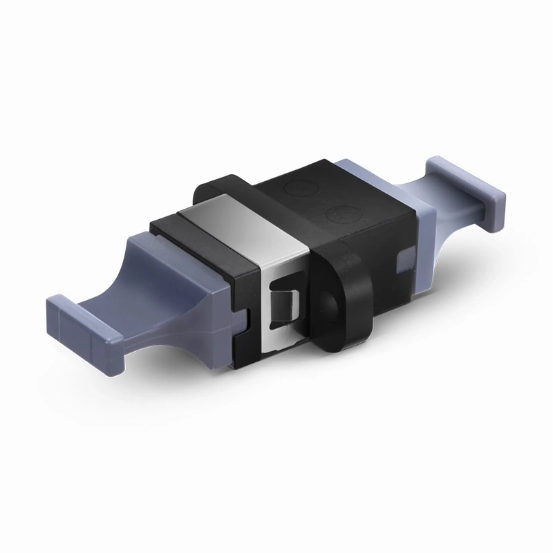 SFPS US Conec MTP®/MPO-8/12/24 Black Fiber Optic Adapter/Coupler with Flange, Key Up to Down SFPS