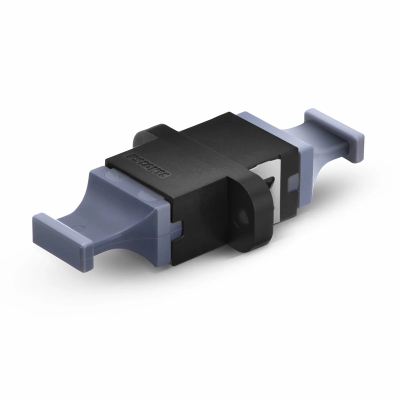 SFPS US Conec MTP®/MPO-8/12/24 Black Fiber Optic Adapter/Coupler with Flange, Key Up to Down SFPS