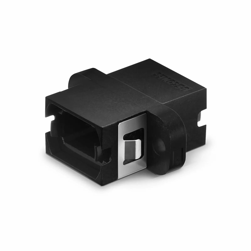 SFPS US Conec MTP®/MPO-8/12/24 Black Fiber Optic Adapter/Coupler with Flange, Key Up to Down SFPS