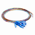 SFPS 1m (3ft) Fiber Pigtail, SC UPC to Unterminated, 12 Fibers, Unjacketed Color-Coded, OS2 Single Mode, PVC (Unrated), 0.9mm, 12-Color SFPS