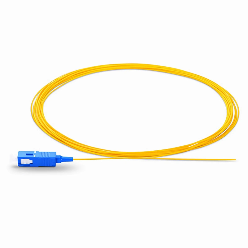 SFPS 1m (3ft) Fiber Pigtail, SC UPC to Unterminated, Simplex, OS2 Single Mode, PVC (Unrated), 0.9mm, Yellow SFPS