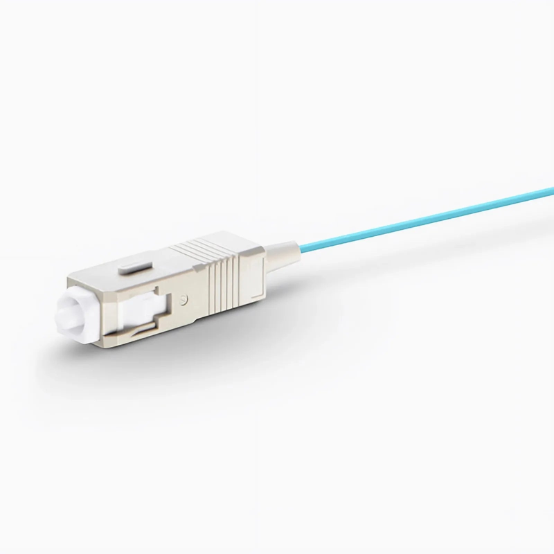 SFPS 1m (3ft) Fiber Pigtail, SC UPC to Unterminated, Simplex, OM3 Multimode, PVC (Unrated), 0.9mm, Aqua SFPS