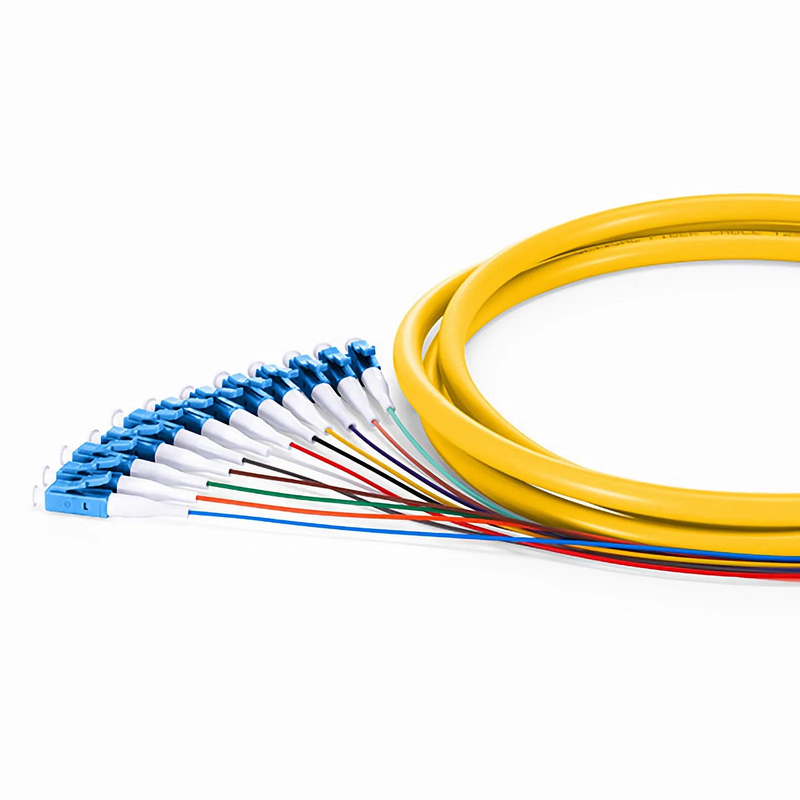 SFPS 1.5m (5ft) Fiber Pigtail, LC UPC to Unterminated, 12 Fibers, Bunch, OS2 Single Mode, PVC (Unrated), 0.9mm, Yellow SFPS