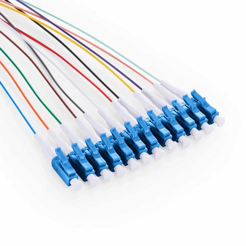 SFPS 1.5m (5ft) Fiber Pigtail, LC UPC to Unterminated, 12 Fibers, Bunch, OS2 Single Mode, PVC (Unrated), 0.9mm, Yellow SFPS