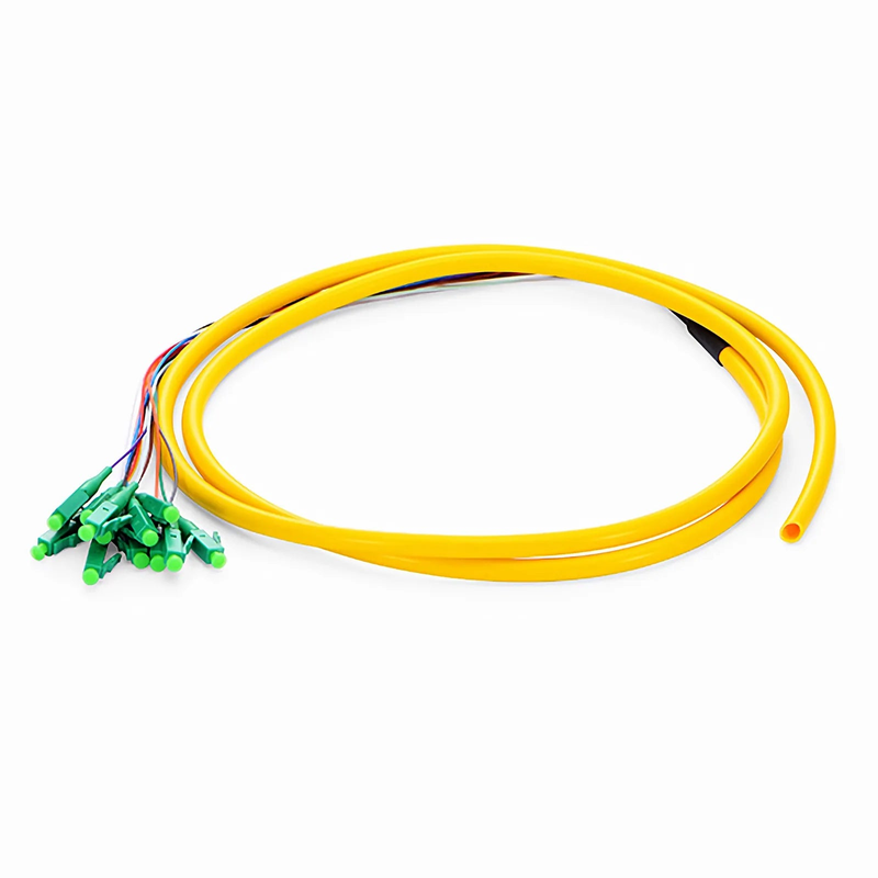 SFPS 1.5m (5ft) Fiber Pigtail, LC APC to Unterminated, 12 Fibers, Bunch, OS2 Single Mode, PVC (Unrated), 0.9mm, Yellow SFPS