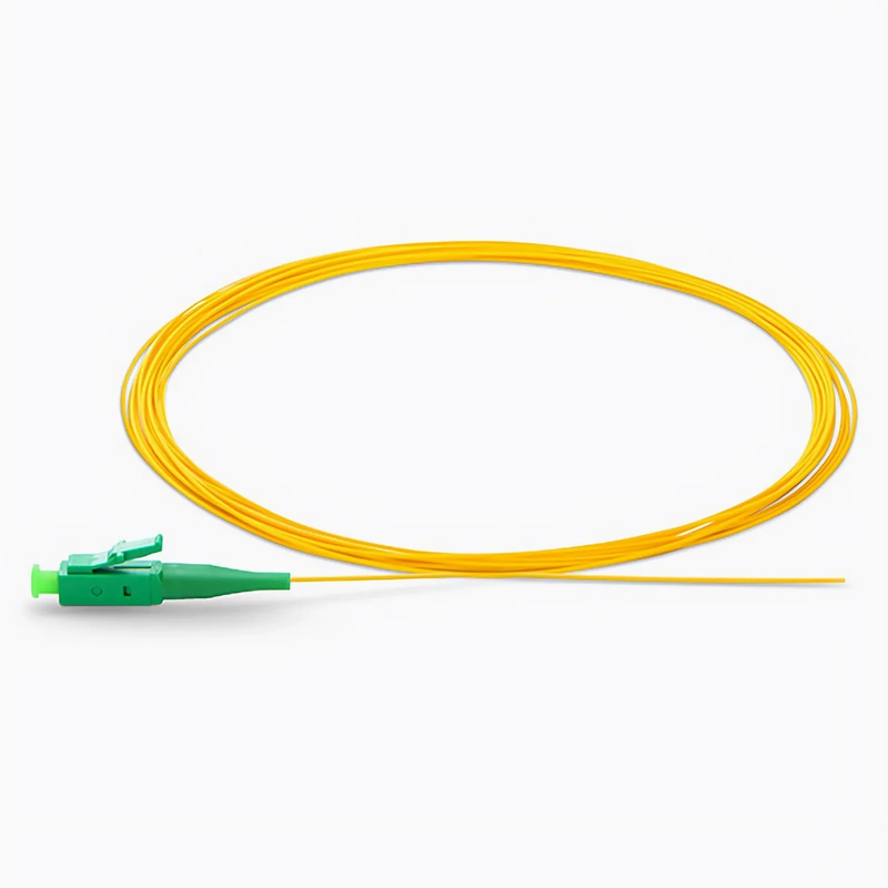 SFPS 1m (3ft) Fiber Pigtail, LC APC to Unterminated, Simplex, OS2 Single Mode, PVC (Unrated), 0.9mm, Yellow SFPS