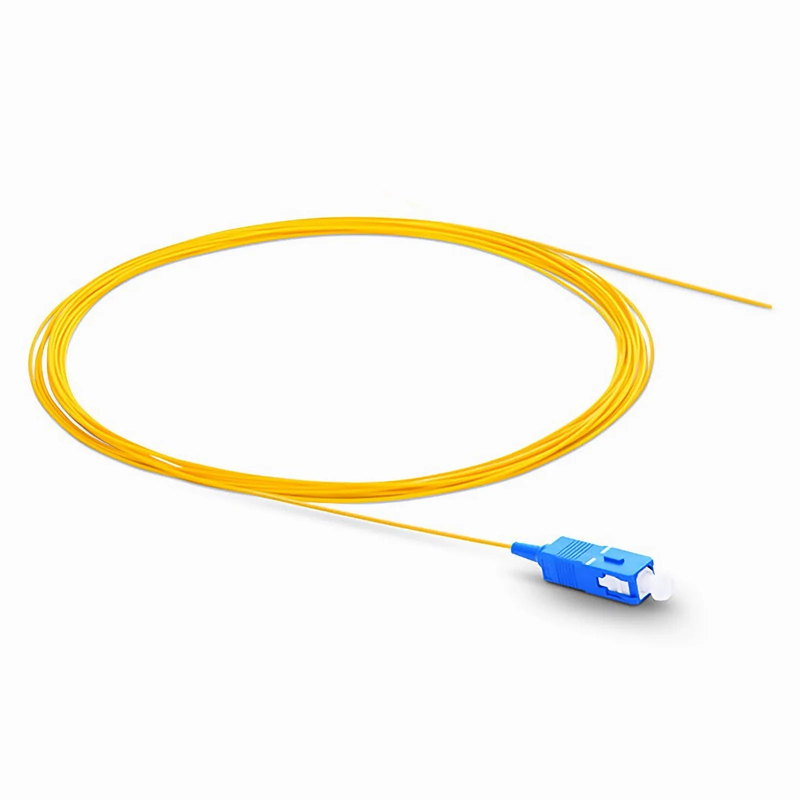 SFPS 2m (7ft) Fiber Pigtail, SC UPC to Unterminated, Simplex, OS2 Single Mode, PVC (Unrated), 0.9mm, Yellow SFPS