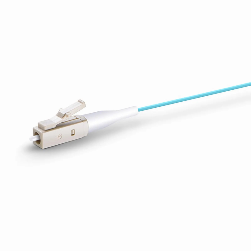 SFPS 1m (3ft) Fiber Pigtail, LC UPC to Unterminated, Simplex, OM3 Multimode, PVC (Unrated), 0.9mm, Aqua SFPS