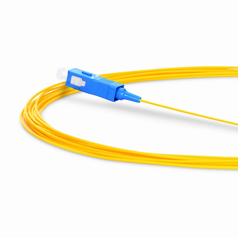 SFPS 1m (3ft) Fiber Pigtail, SC UPC to Unterminated, Simplex, OS2 Single Mode, PVC (Unrated), 0.9mm, Yellow SFPS