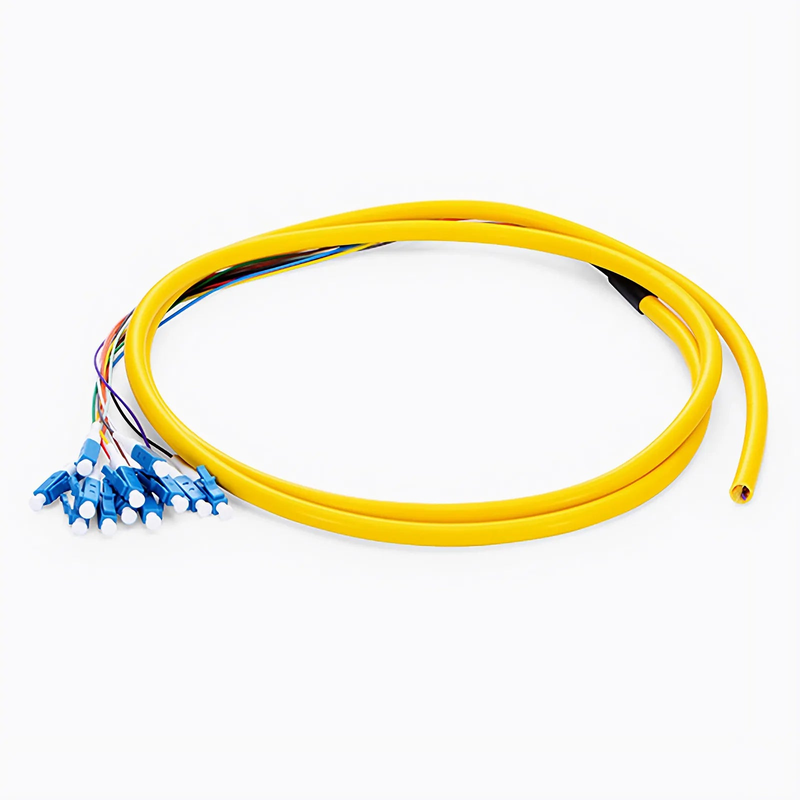 SFPS 1.5m (5ft) Fiber Pigtail, LC UPC to Unterminated, 12 Fibers, Bunch, OS2 Single Mode, PVC (Unrated), 0.9mm, Yellow SFPS