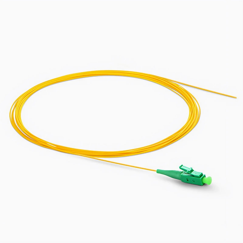 SFPS 1m (3ft) Fiber Pigtail, LC APC to Unterminated, Simplex, OS2 Single Mode, PVC (Unrated), 0.9mm, Yellow SFPS