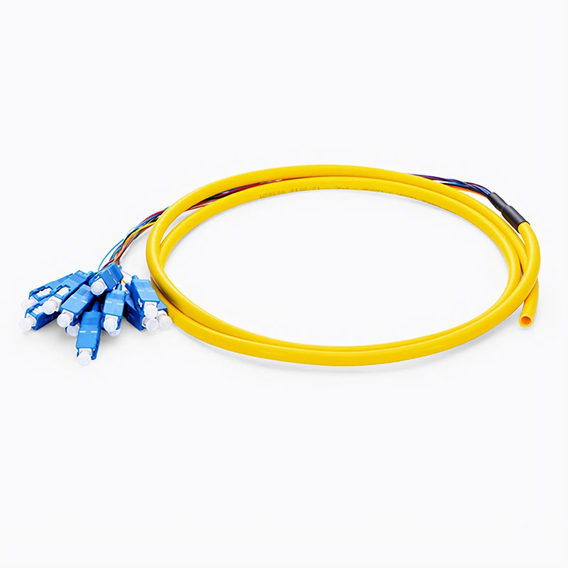 SFPS 1.5m (5ft) Fiber Pigtail, SC UPC to Unterminated, 12 Fibers, Bunch, OS2 Single Mode, PVC (Unrated), 0.9mm, Yellow SFPS