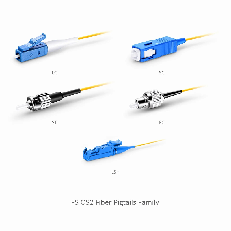 SFPS 1.5m (5ft) Fiber Pigtail, LC UPC to Unterminated, 12 Fibers, Bunch, OS2 Single Mode, PVC (Unrated), 0.9mm, Yellow